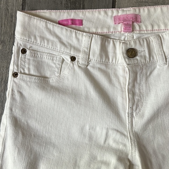 Lilly Pulitzer summer White main line fit jeans women’s size 2 - Picture 2 of 6